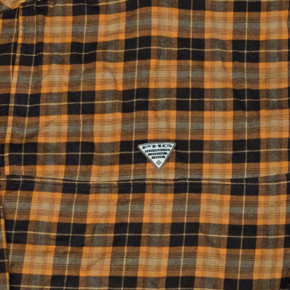Columbia Men's Orange Plaid Shirt - Picture 4 of 4